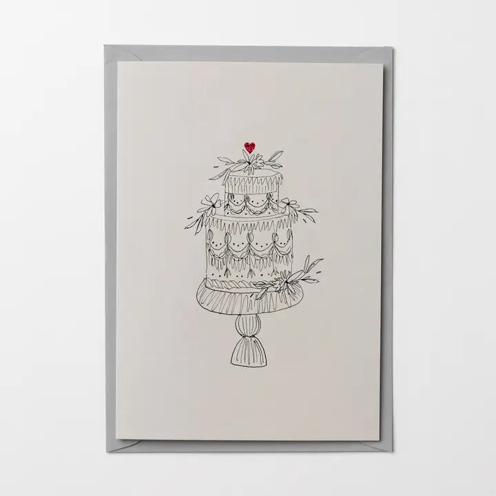 Wedding Cake Hand Finished Card