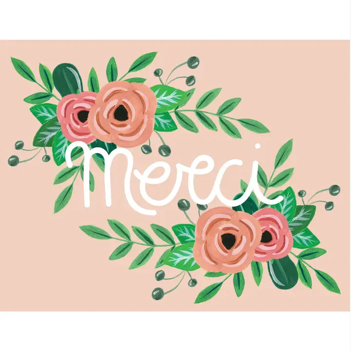 Merci Flowers Card