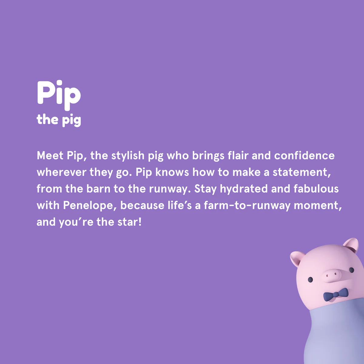 Bestie Bottles Piggy Water Bottle