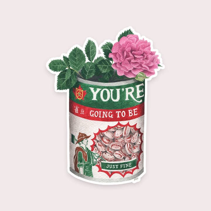 S53 Just Fine Waterproof Vinyl Sticker