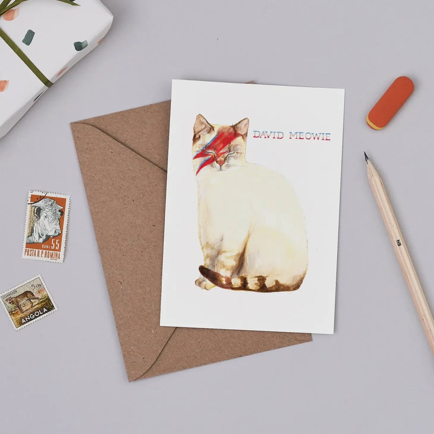 David Meowie Card