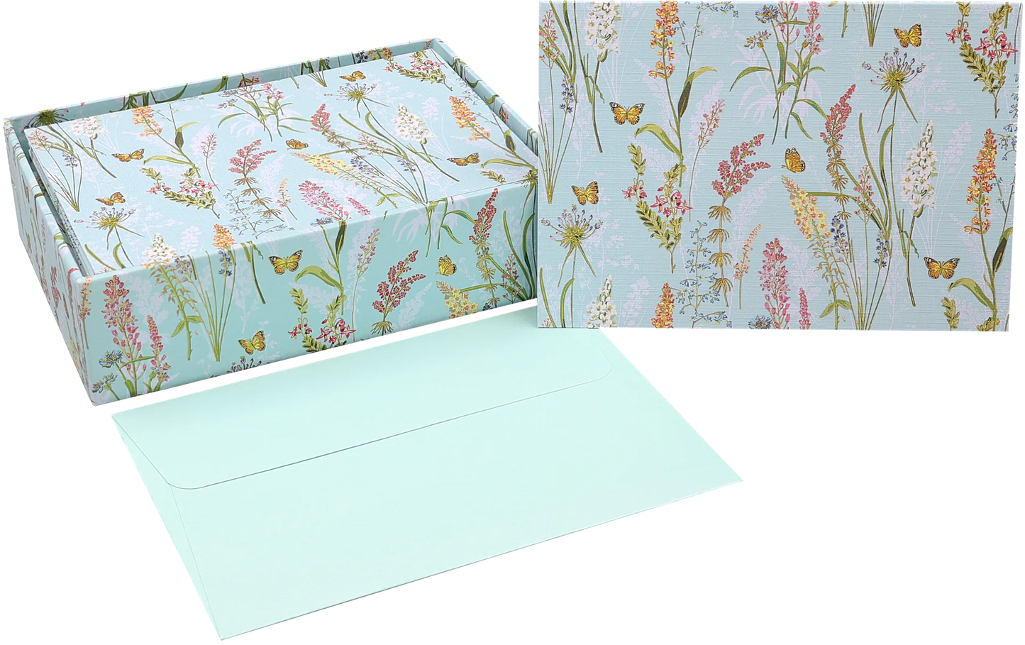 Blooms + Butterflies Blank Boxed Cards