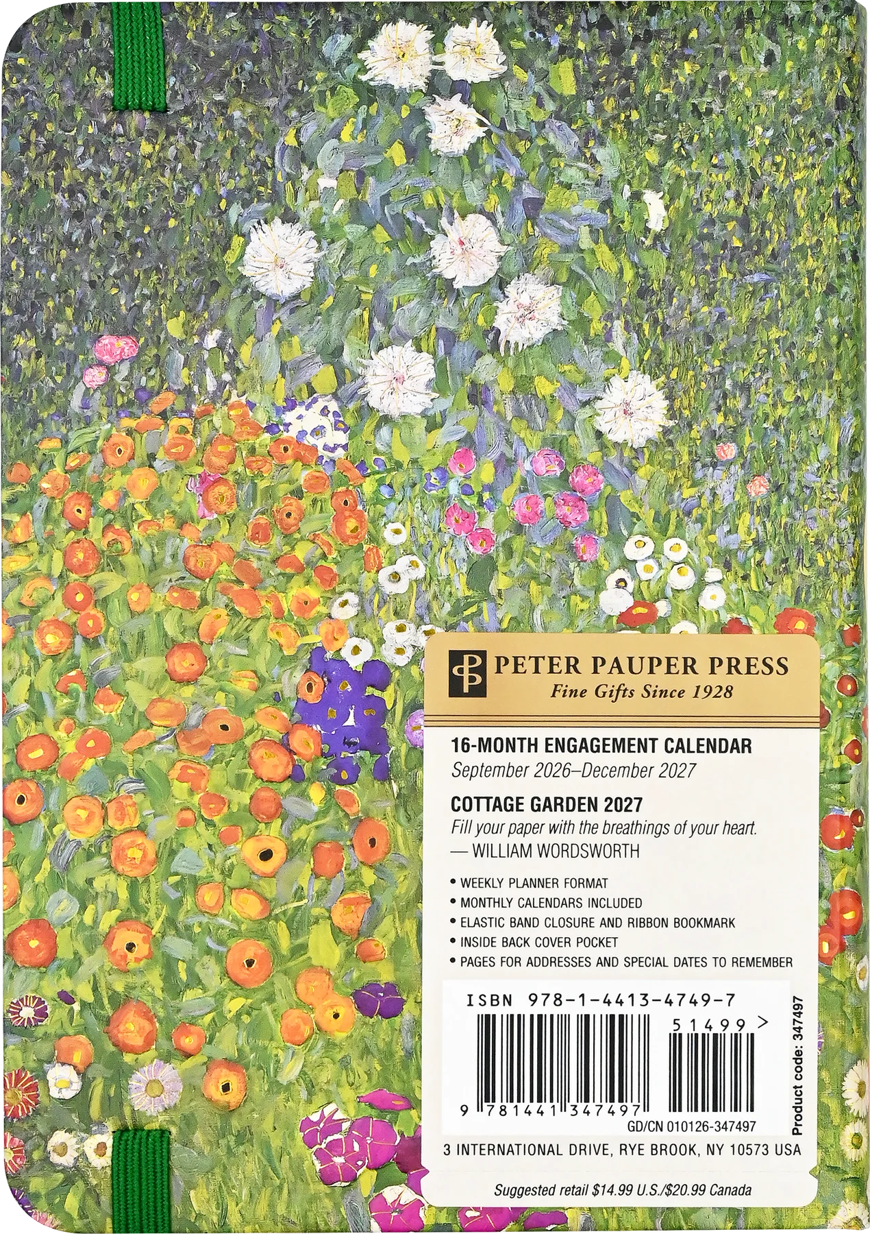 2027 Cottage Garden Weekly Planner