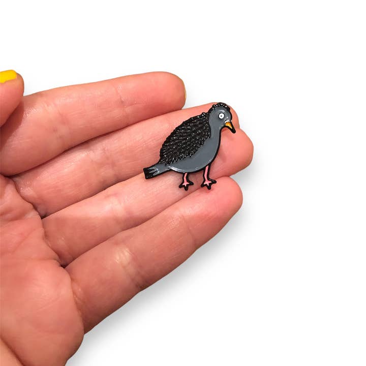 @12 Perturbed Pigeon Enamel Pin