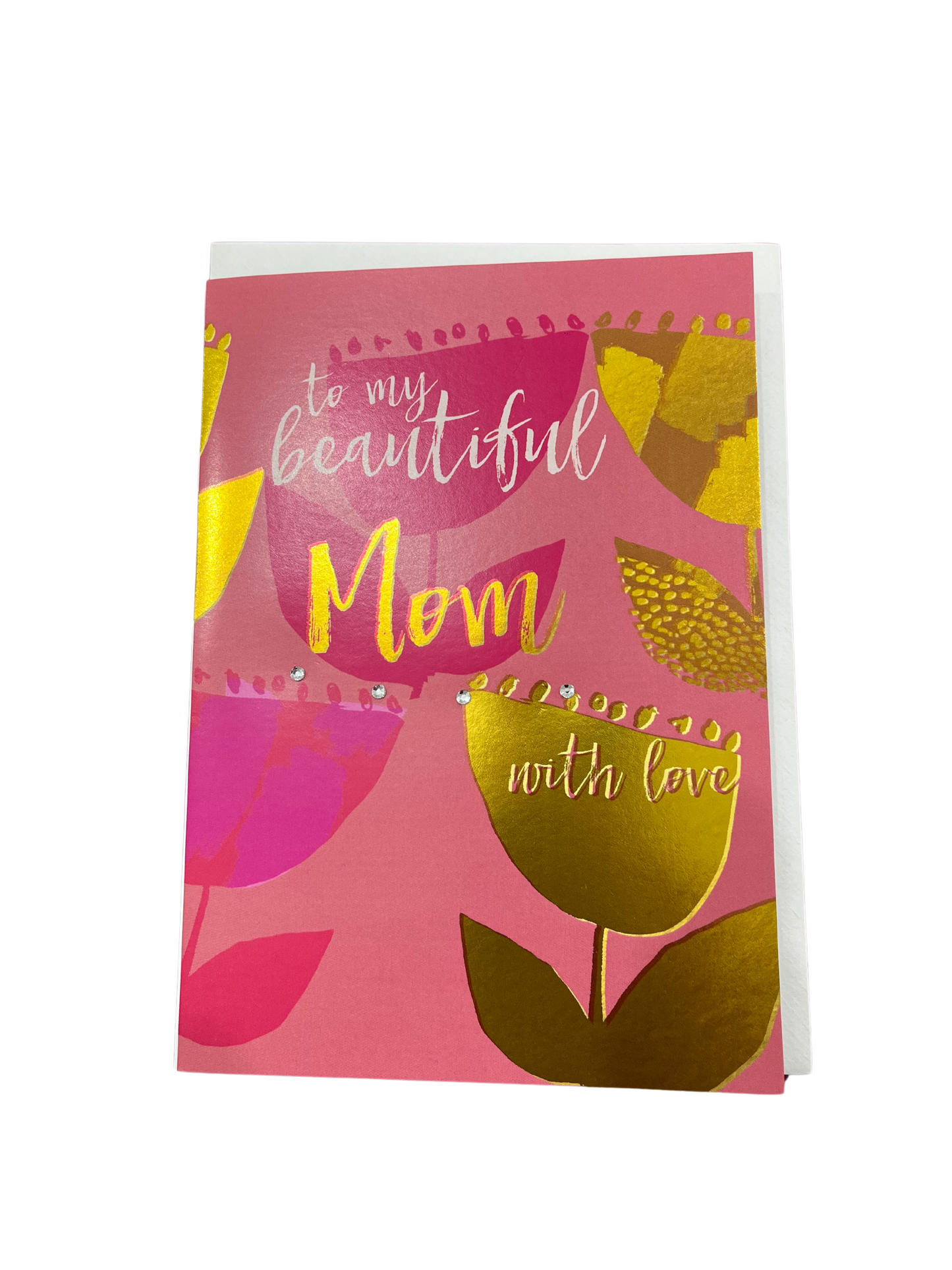 Hammond Gower Mother's Day Card Gold Flower