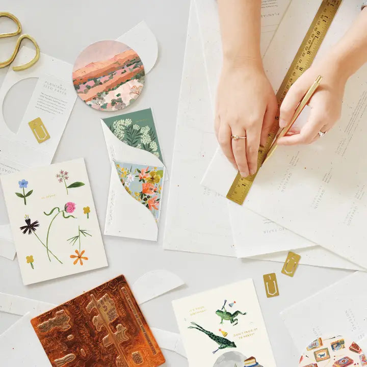 Bouquet in Blue Mini Greeting Card