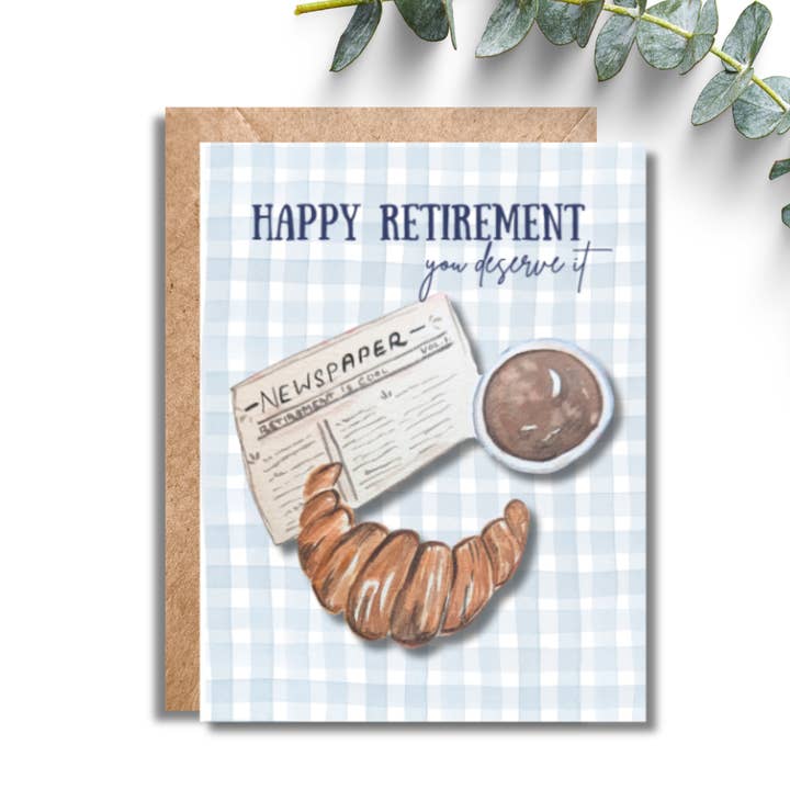 Coffee & Croissants Retirement Card