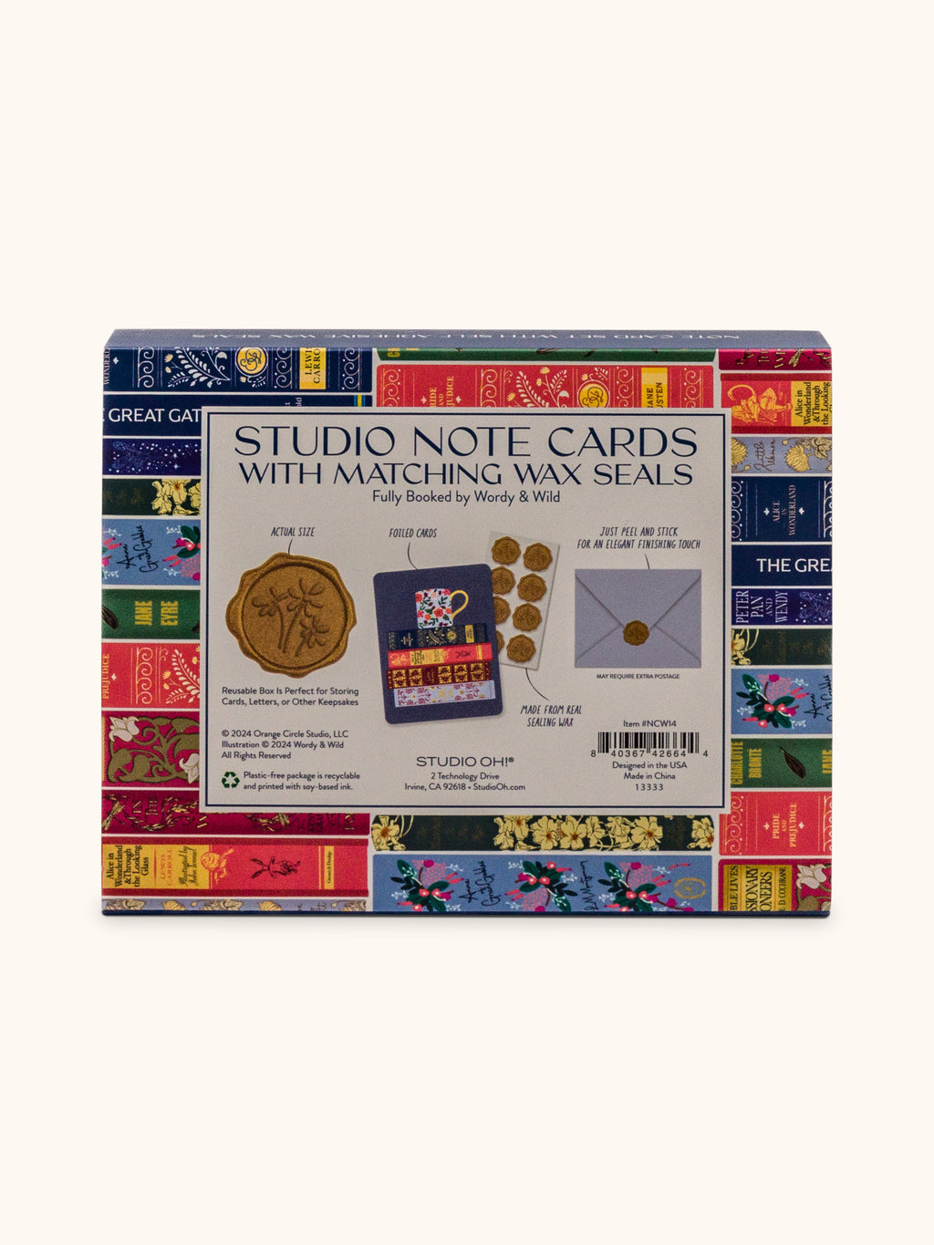 Fully Booked Studio Note Card Set with Matching Wax