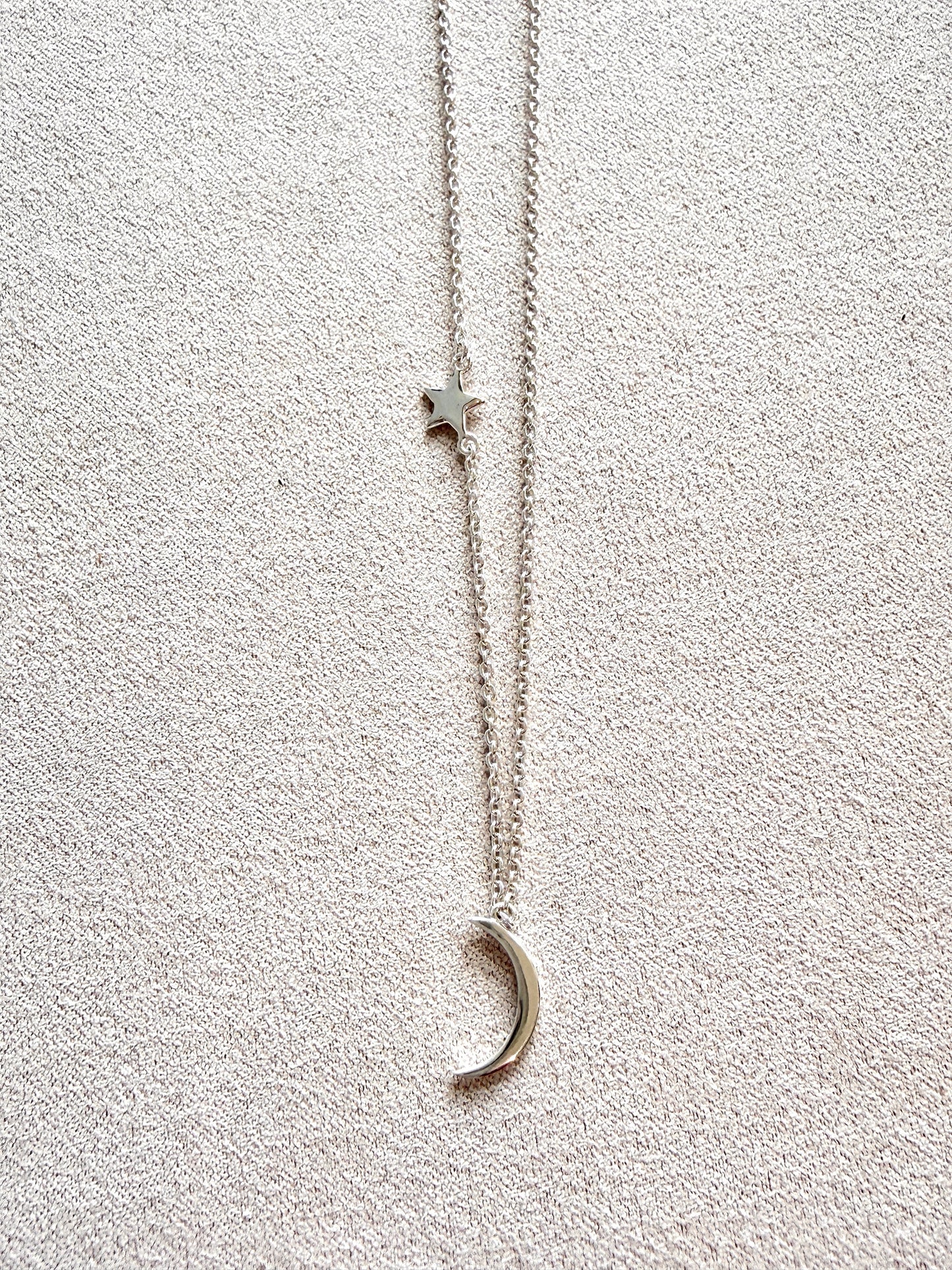 Moon + Star Sterling Silver Necklace