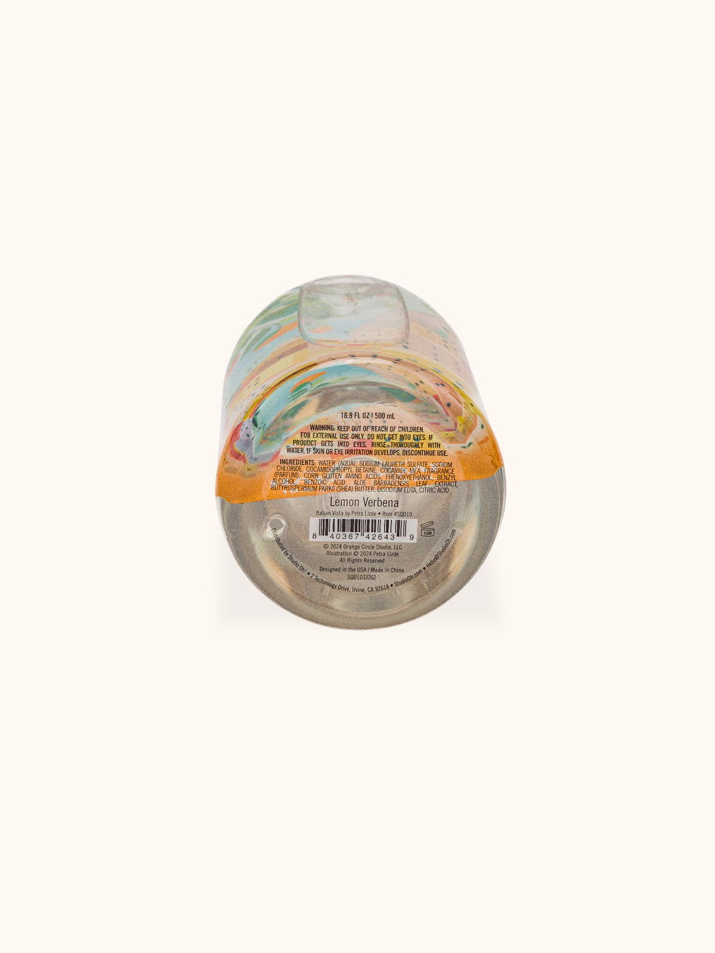 Lemon Verbena Italian Vista Liquid Hand Soap with Decorative Insert