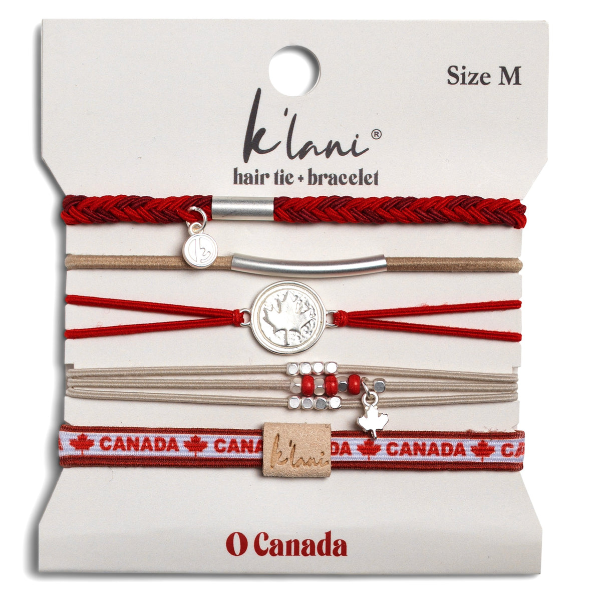 O Canada Hair Tie + Bracelets