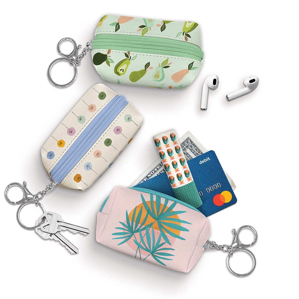 Don't Worry Bee Happy Keychain Pouch