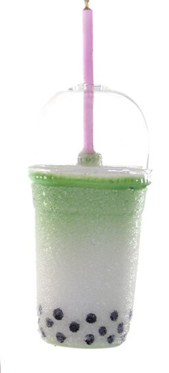 Boba Tea Glass Ornament