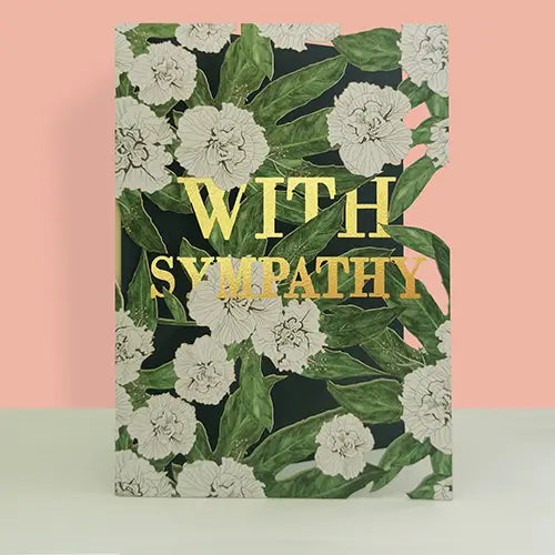 With Sympathy Laser Cut Card