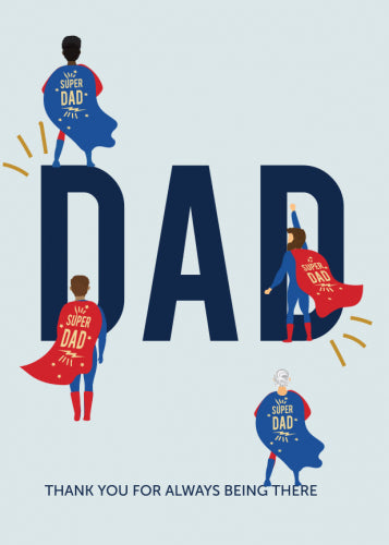 Superheros Dad Card