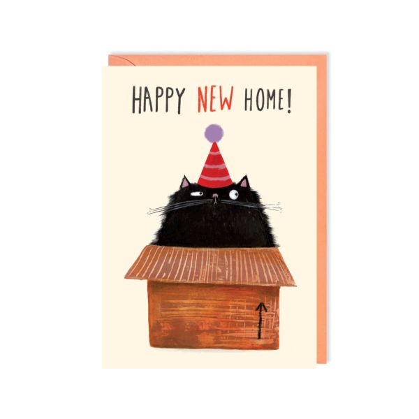 New Home, Cat In Box Card