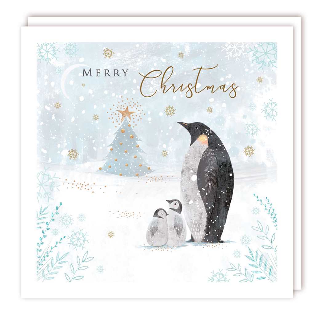 Penguin Stroll Christmas Cards Cello Pack