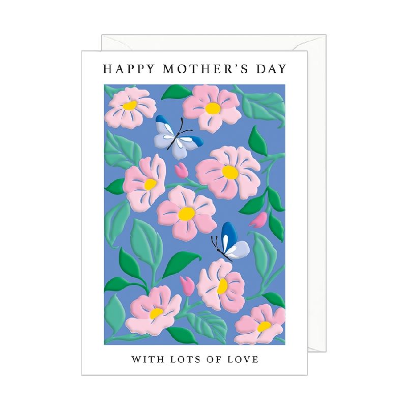 Happy Mother's Day Flowers And Butterflies Card