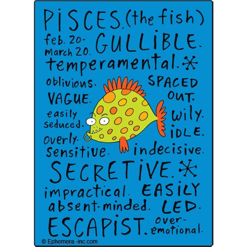 Zodiac Magnet Naughty Pisces