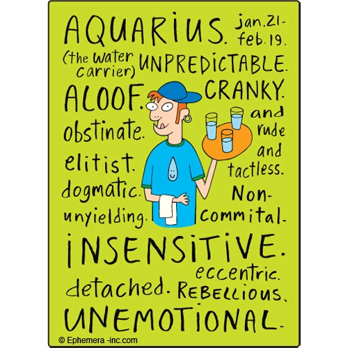 Zodiac Magnet Naughty Aquarius