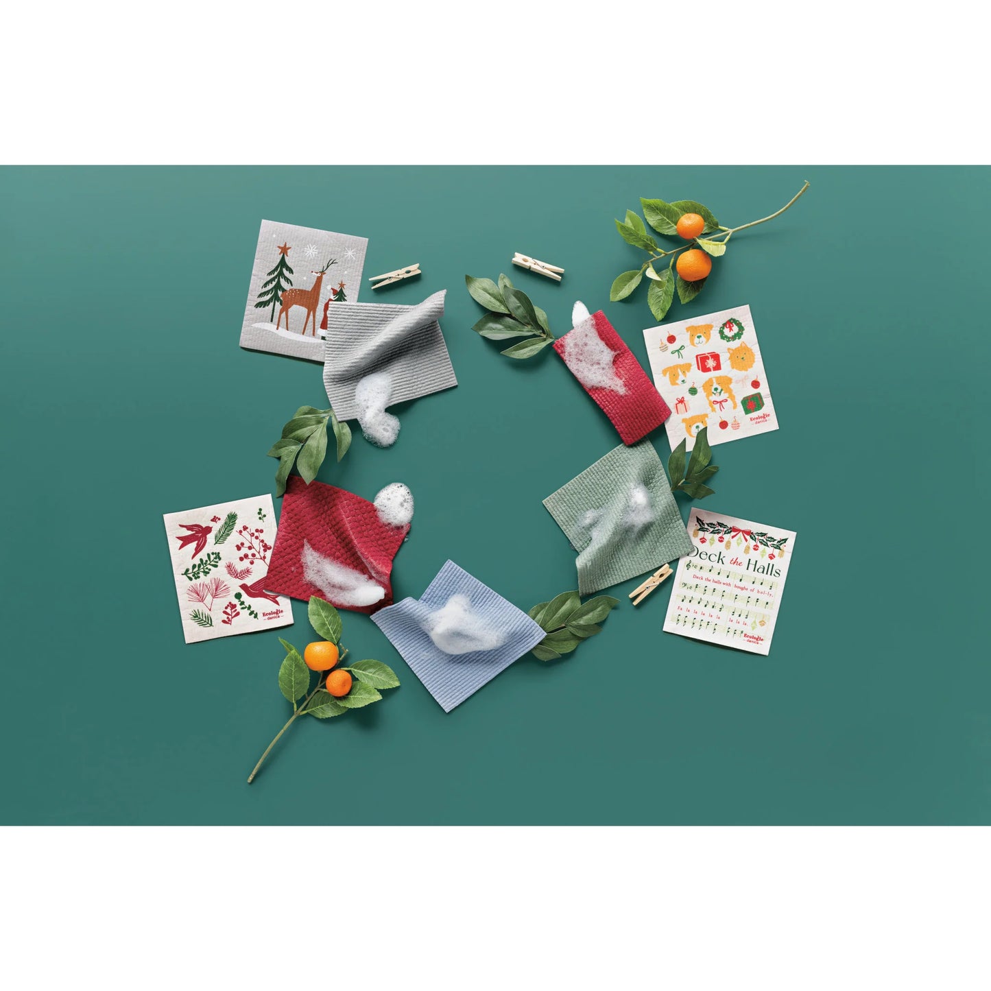 Swedish Dishcloth Santa's Reindeer