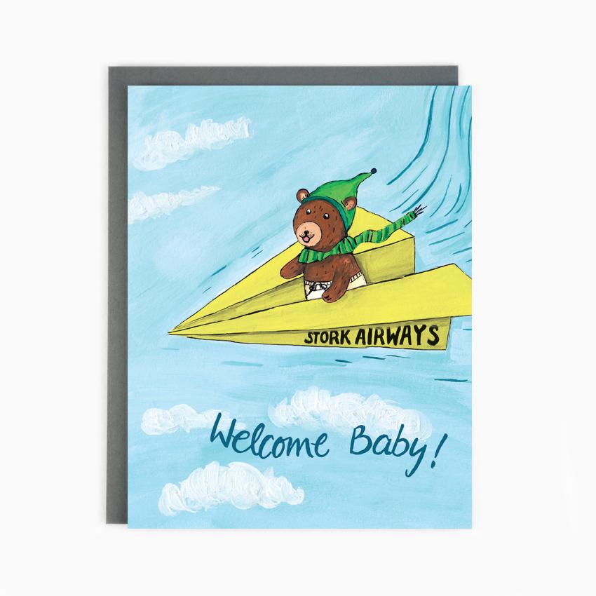 Baby Stork Airways Card