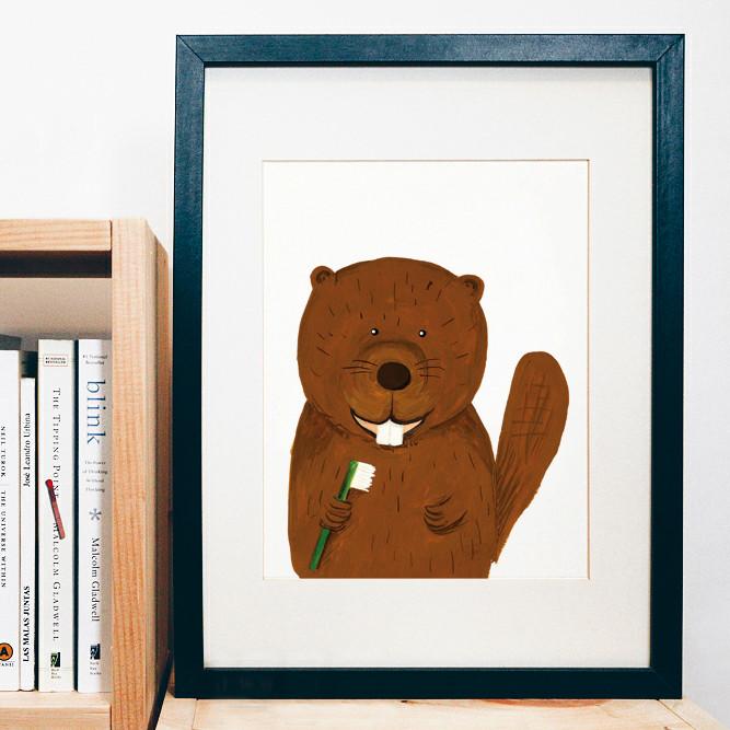 Benny Beaver Print