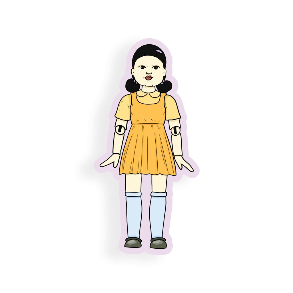 S83 Sticker Squid Game Doll