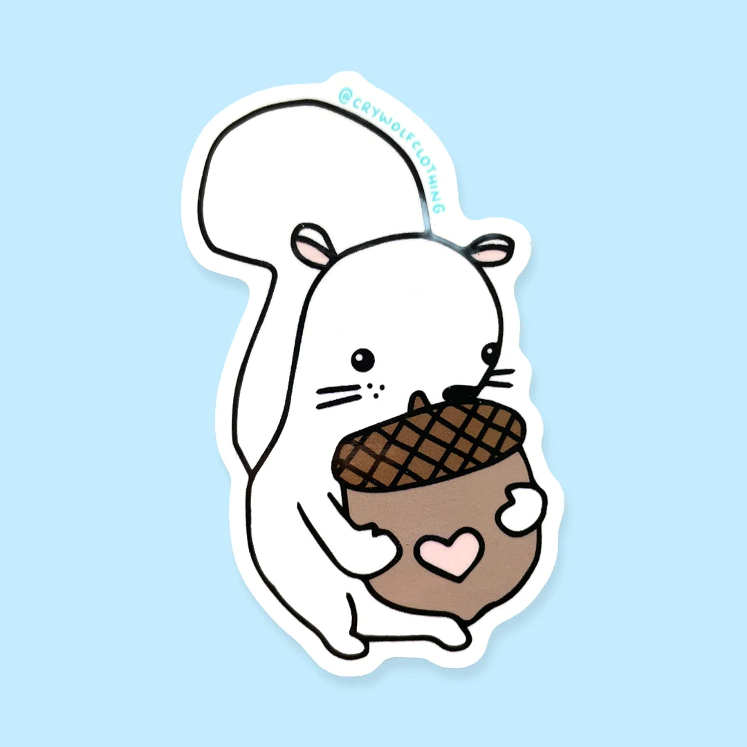 S16 White Squirrel Sticker