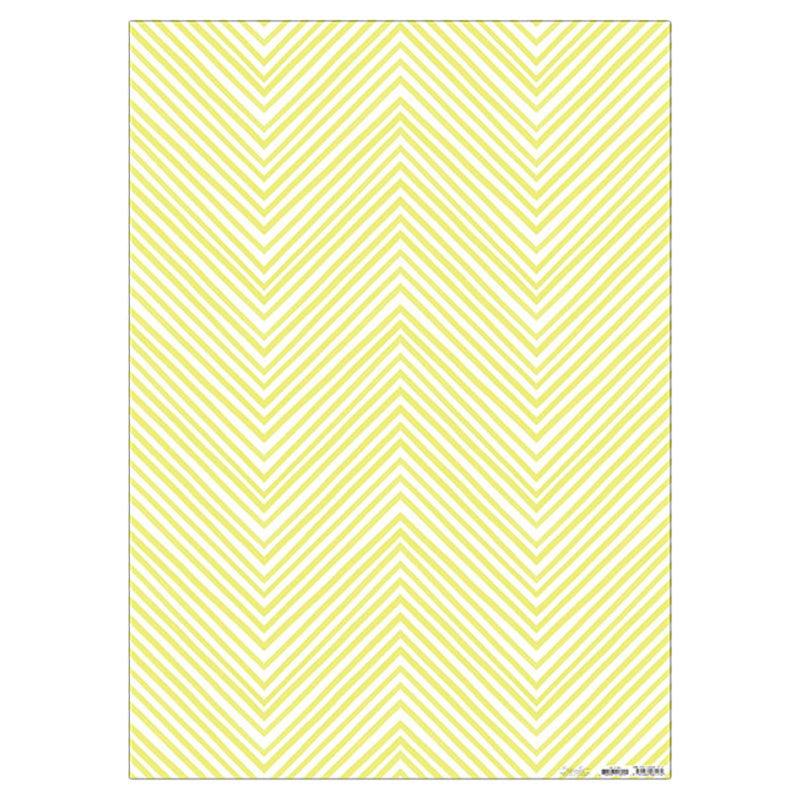 Yellow Neon Chevrons Flat Wrapping Paper