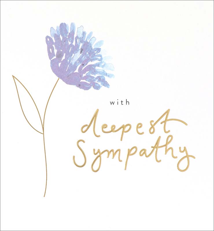 With Deepest Sympathy Flower Card