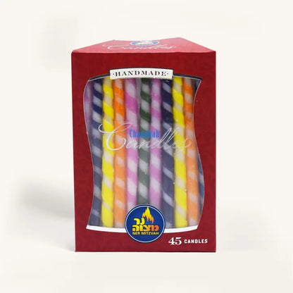 Chanukah Candles Spiral Multi Colour