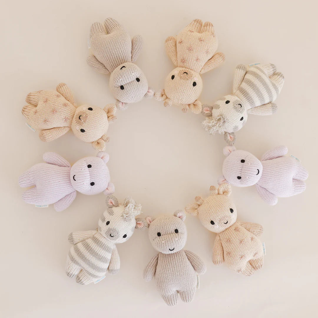 Baby Zebra Hand-Knit Doll