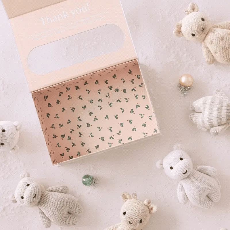 Baby Zebra Hand-Knit Doll