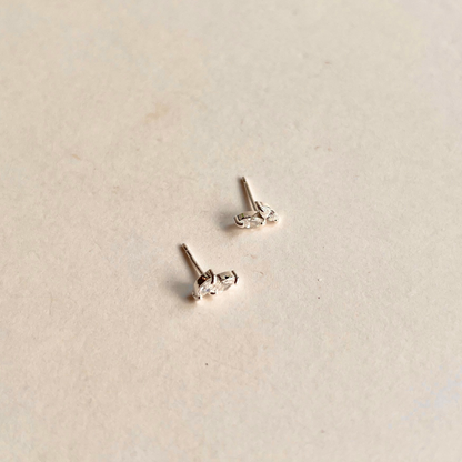 Double Marquis Stone Stud Earrings