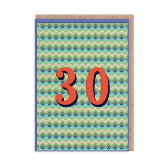 30 Geometric Birthday Card