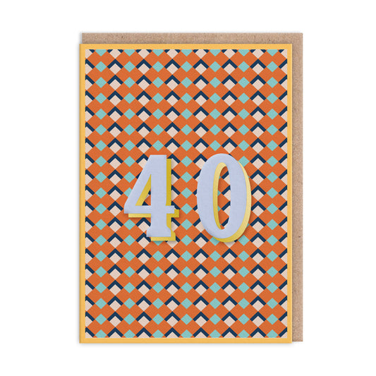 40 Geometric Birthday Card
