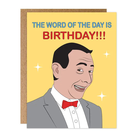 Pee-Wee Word of the Day Card