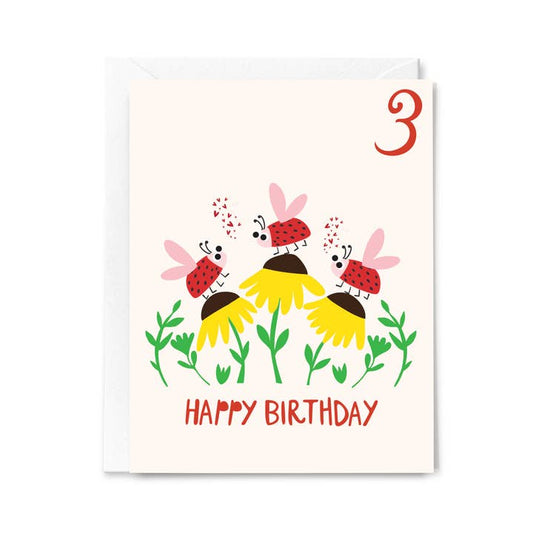 Happy Birthday Three Year Old Card