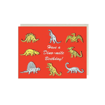 Dino-mite Birthday Foil Birthday Card