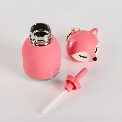 Mini Besties Pink Fox Water Bottle