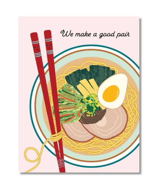 Chopsticks Pair Card