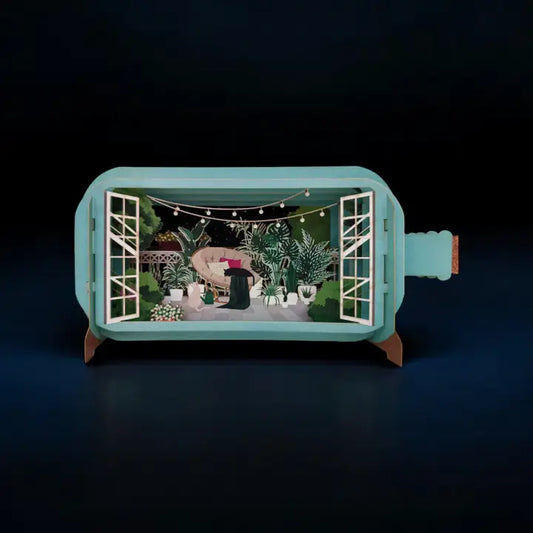 Garden Message In A Bottle Pop Up Card