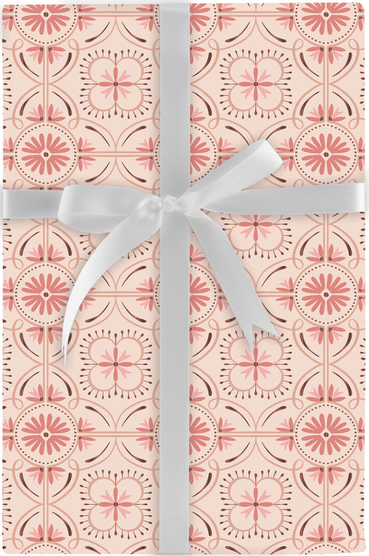 Bohemian Blossom-Tiles Roll Wrap