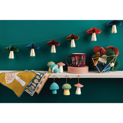 Mushroom Gems Mache Ornament