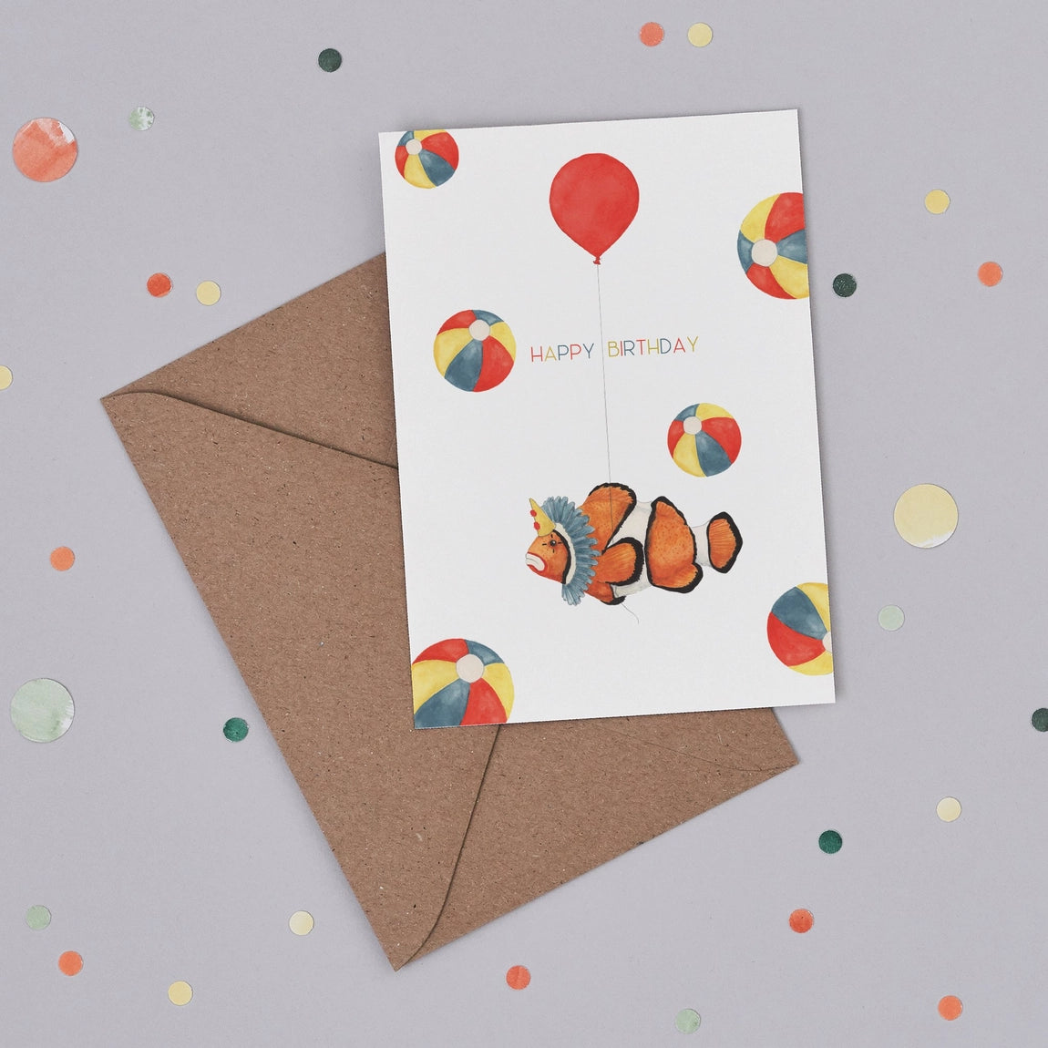 Birthday Clown Card