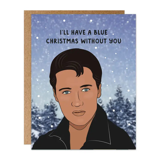 Blue Christmas Card