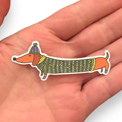 S35 Hot Dog Dog Vinyl Sticker