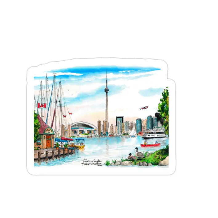 Island Skyline Toronto Sticker