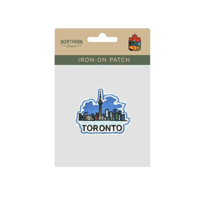 #10 Toronto Skyline CN Tower Embroidered Patch Blue